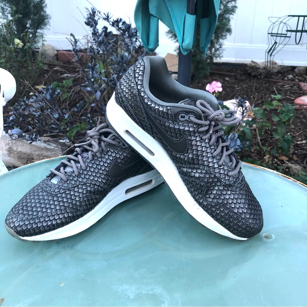 Nike Air Max 1 Reptile Metallic Pewter Sneakers